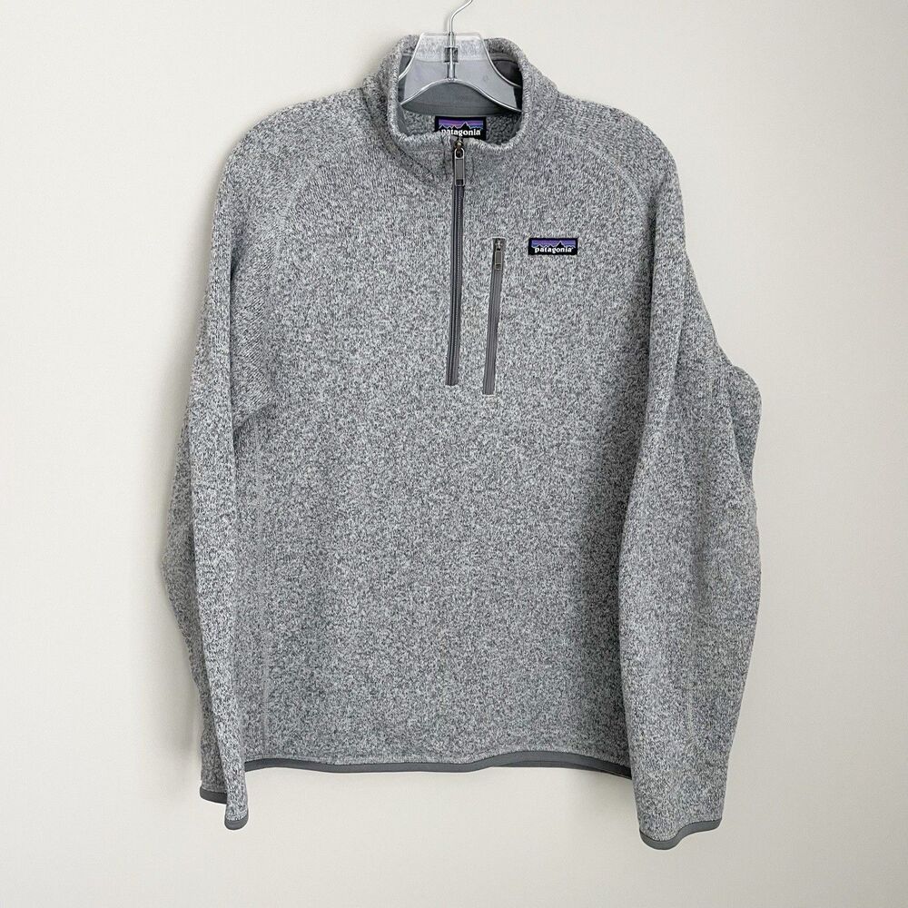 Patagonia Size M Gray Men’s Better Sweater Pullover Zip
